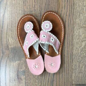 Jack Rogers Class Pink Kids Sandals with Floral Design
